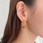 ciite' シーテ イヤリング ねじれフープイヤリング (両耳用)