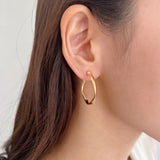 ciite' シーテ イヤリング ねじれフープイヤリング (両耳用)