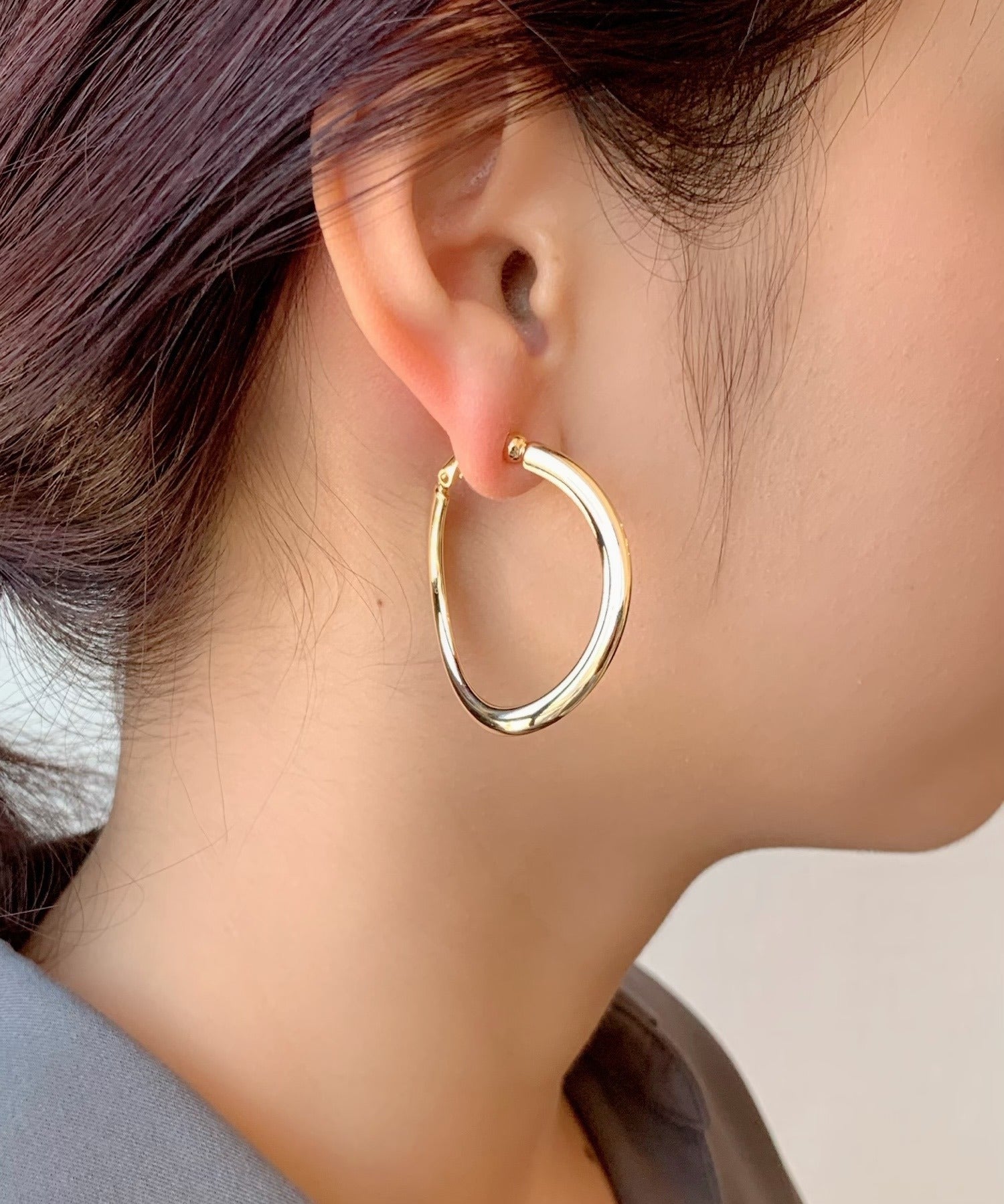 ciite' シーテ イヤリング ＜ciite'＞ボリュームフープイヤリング (両耳用)