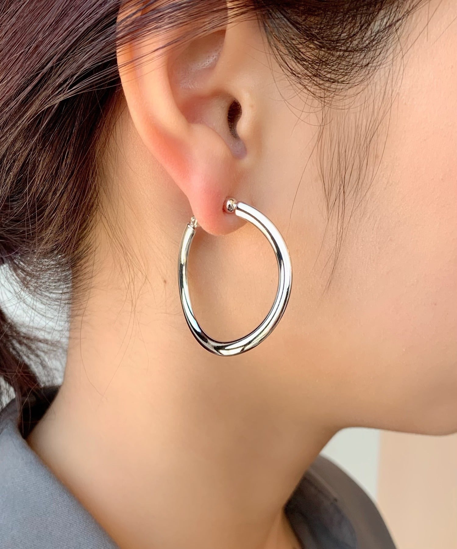 ciite' シーテ イヤリング ＜ciite'＞ボリュームフープイヤリング (両耳用)