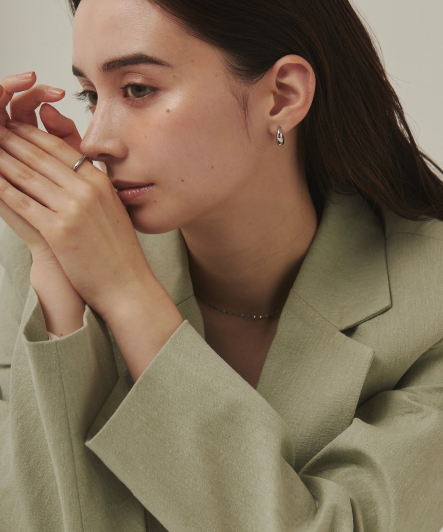 ciite' シーテ ピアス（両耳用） ドロップフープピアス / drop hoop pierce (両耳用)