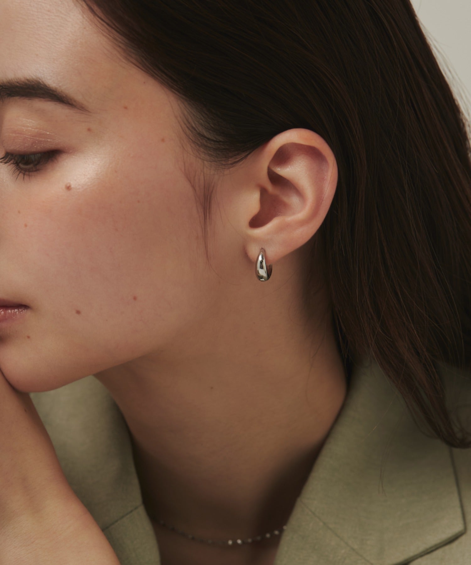 ciite' シーテ ピアス（両耳用） ドロップフープピアス / drop hoop pierce (両耳用)