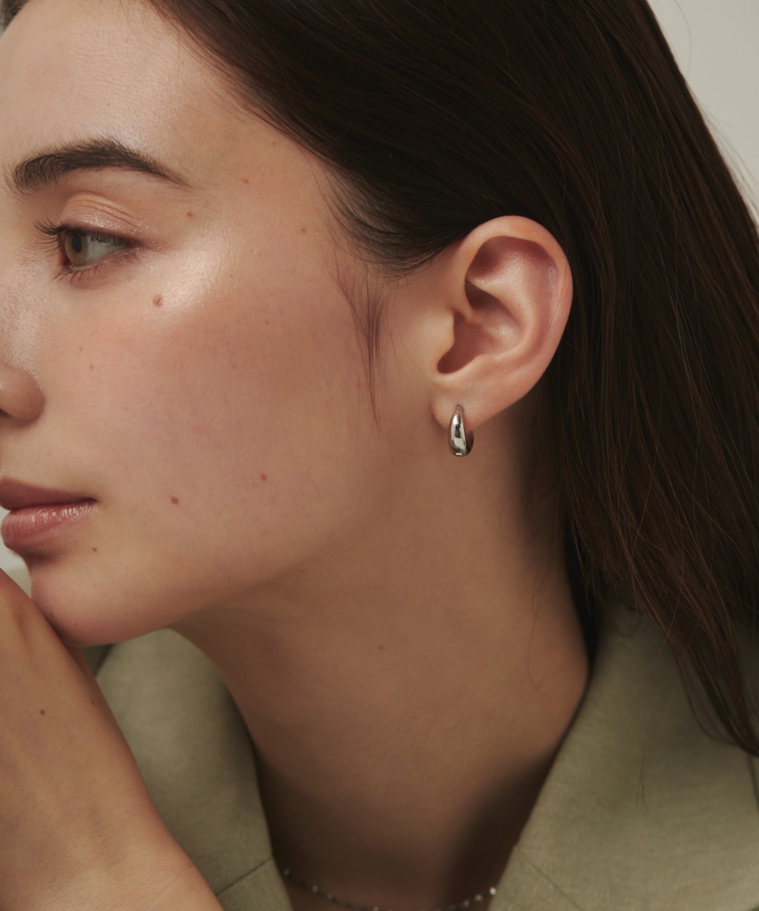 ciite' シーテ ピアス（両耳用） ドロップフープピアス / drop hoop pierce (両耳用)