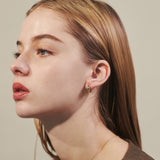 ciite' シーテ ピアス（両耳用） ドロップフープピアス / drop hoop pierce (両耳用)