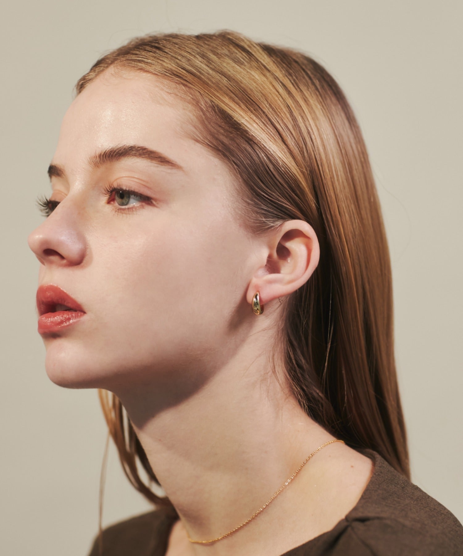 ciite' シーテ ピアス（両耳用） ドロップフープピアス / drop hoop pierce (両耳用)