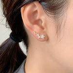 ciite' シーテ ピアス（両耳用） ラインビジューピアス / イヤーカフ風 (両耳用) ゴールド FREE