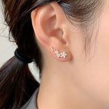 ciite' シーテ ピアス（両耳用） ラインビジューピアス / イヤーカフ風 (両耳用) ゴールド FREE