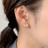 ciite' シーテ ピアス（両耳用） ラインビジューピアス / イヤーカフ風 (両耳用)