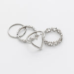 ciite' シーテ リング ハートモチーフ リング4点セット シルバー FREE