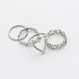 ciite' シーテ リング ハートモチーフ リング4点セット シルバー FREE