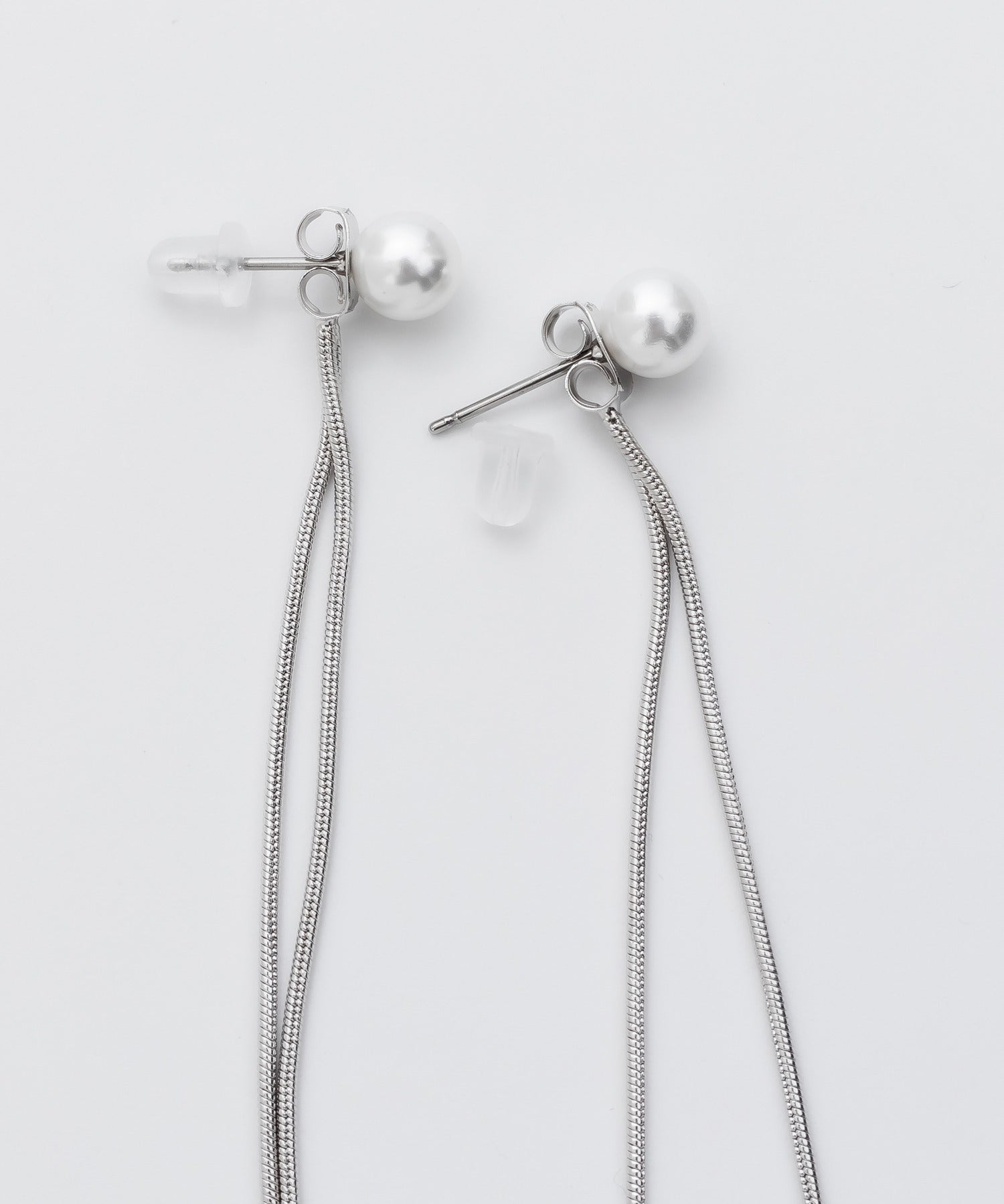 ciite' シーテ ピアス（両耳用） チェーンパールピアス (両耳用)