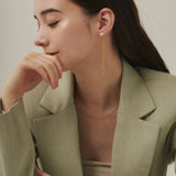 ciite' シーテ ピアス（両耳用） チェーンパールピアス (両耳用)