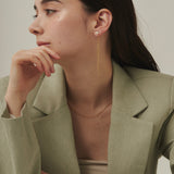 ciite' シーテ ピアス（両耳用） チェーンパールピアス (両耳用)