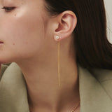 ciite' シーテ ピアス（両耳用） チェーンパールピアス (両耳用)