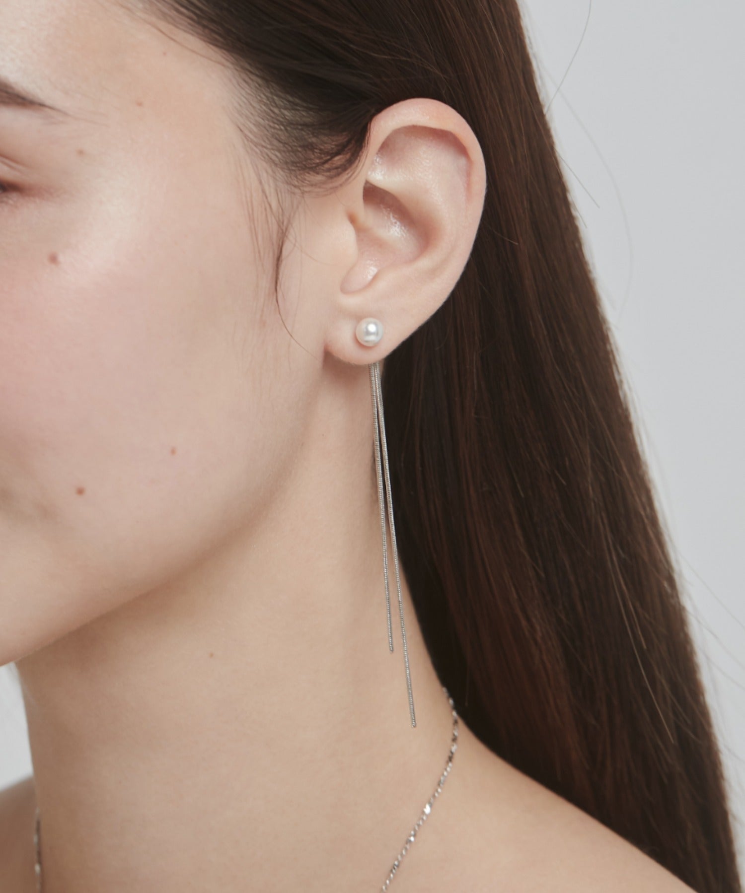 ciite' シーテ ピアス（両耳用） チェーンパールピアス (両耳用)