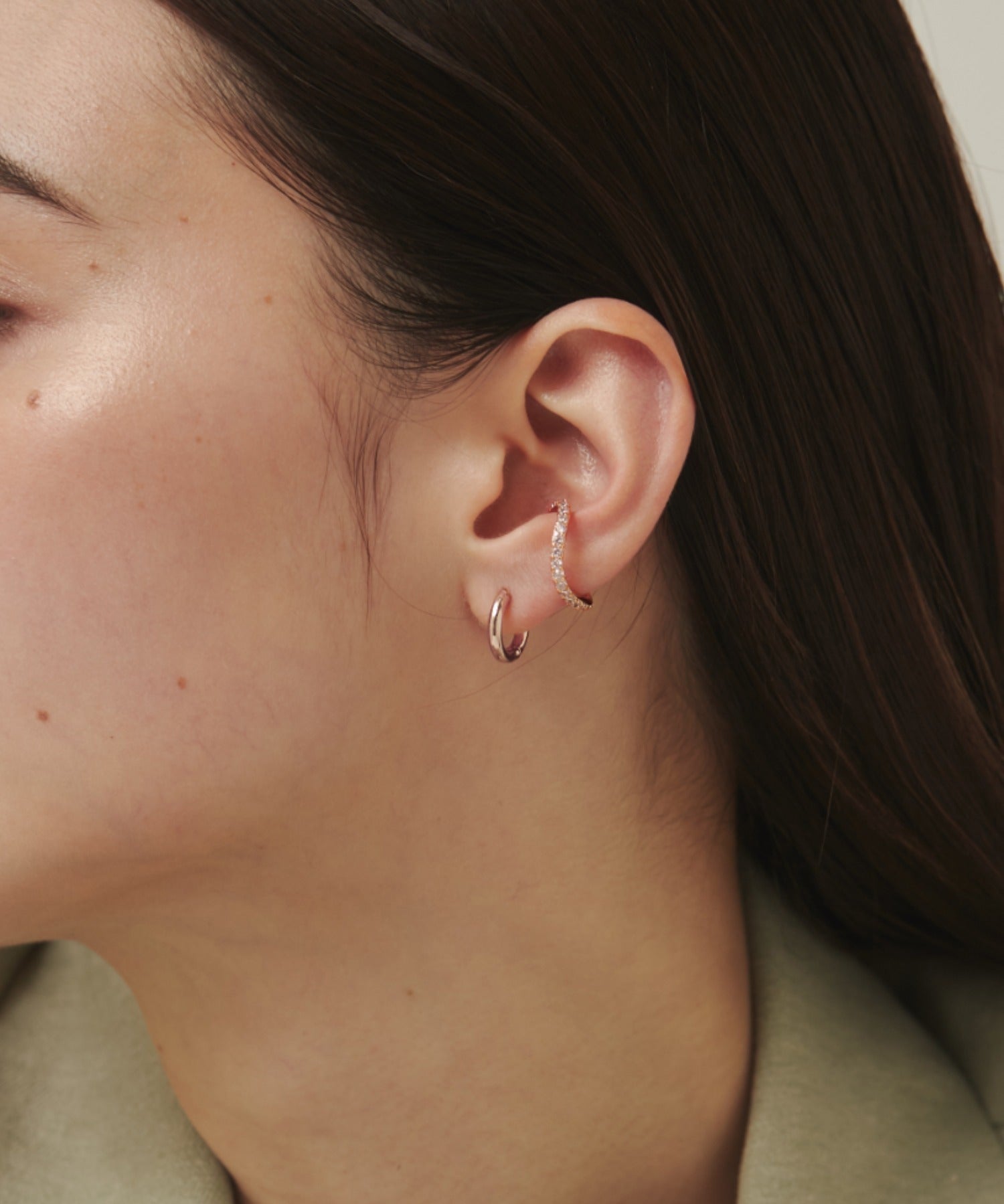 ciite' シーテ イヤーカフ ビジューイヤーカフ（片耳用）