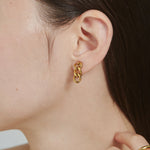 ciite' シーテ イヤリング 【 金属アレルギー対応 】 チェーンモチーフ イヤリング サージカルステンレス (両耳用) ゴールド FREE