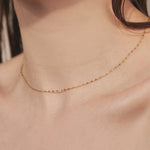 ciite' シーテ ネックレス 【 金属アレルギー対応 】 グリッターチェーンネックレス サージカルステンレス ゴールド FREE