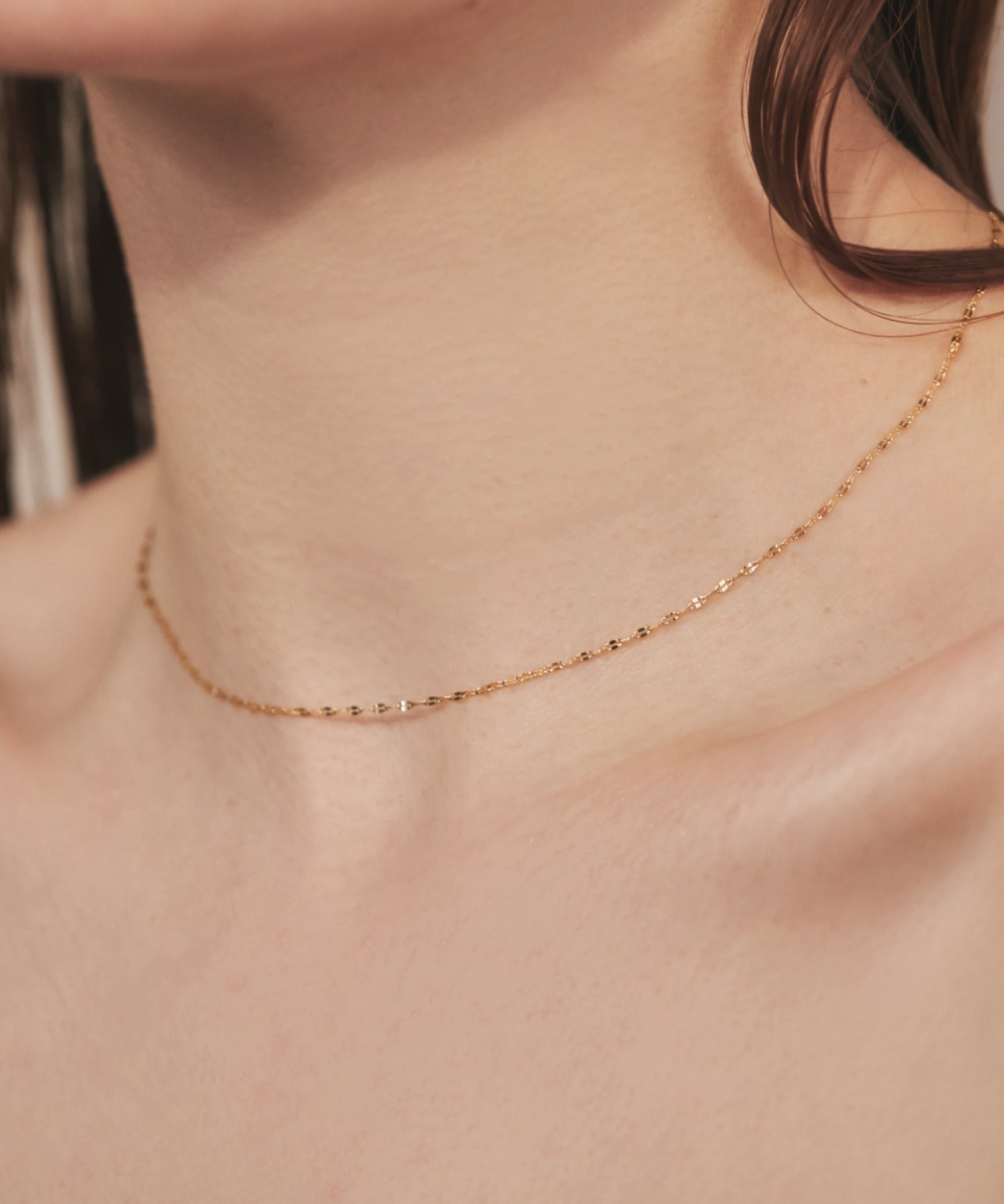 ciite' シーテ ネックレス 【 金属アレルギー対応 】 グリッターチェーンネックレス サージカルステンレス ゴールド FREE