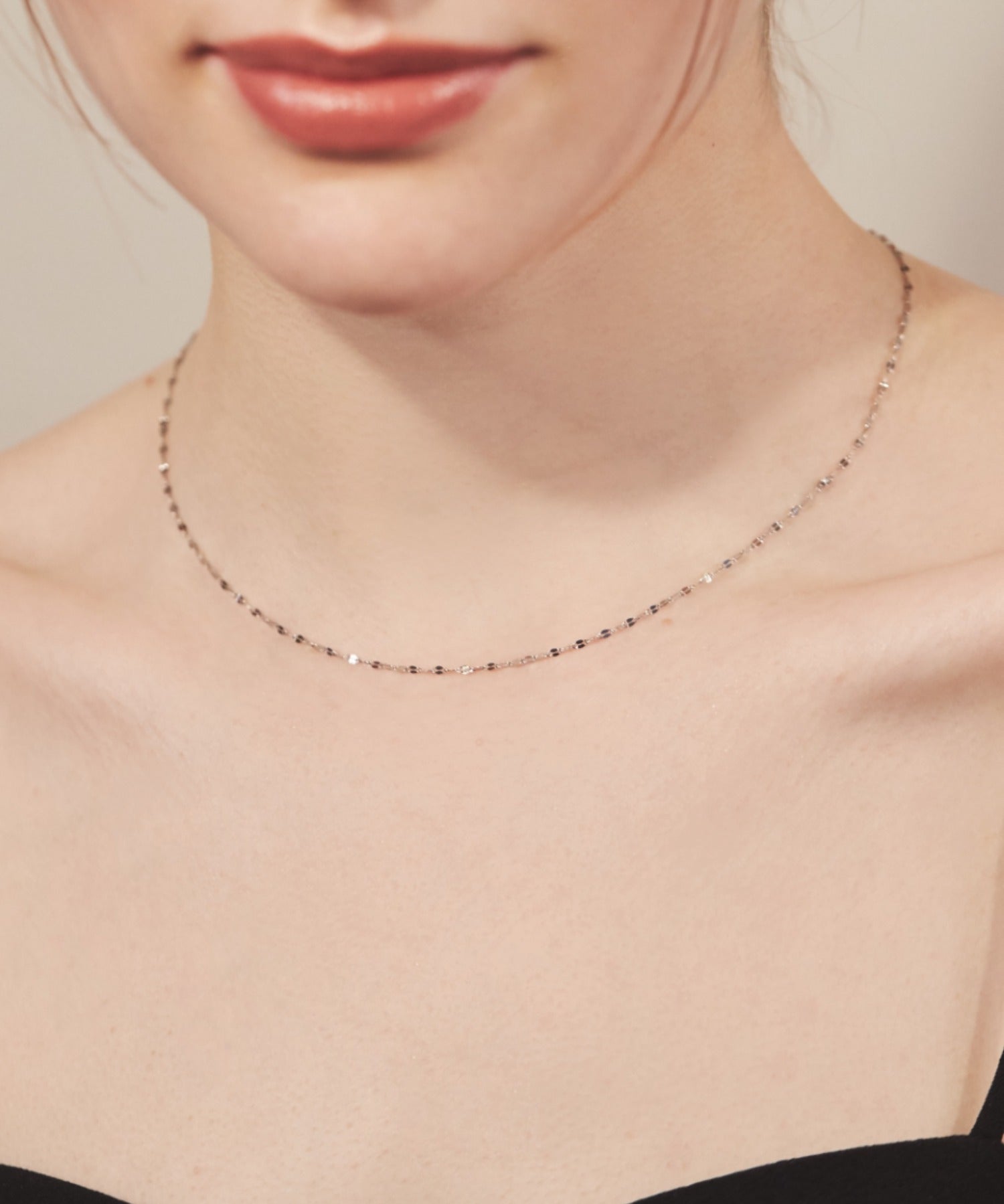 ciite' シーテ ネックレス 【 金属アレルギー対応 】 グリッターチェーンネックレス サージカルステンレス