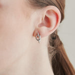 ciite' シーテ ピアス（両耳用） 【 金属アレルギー対応 】 ノットピアス サージカルステンレス (両耳用) シルバー FREE