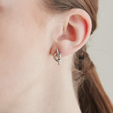 ciite' シーテ ピアス（両耳用） 【 金属アレルギー対応 】 ノットピアス サージカルステンレス (両耳用) シルバー FREE