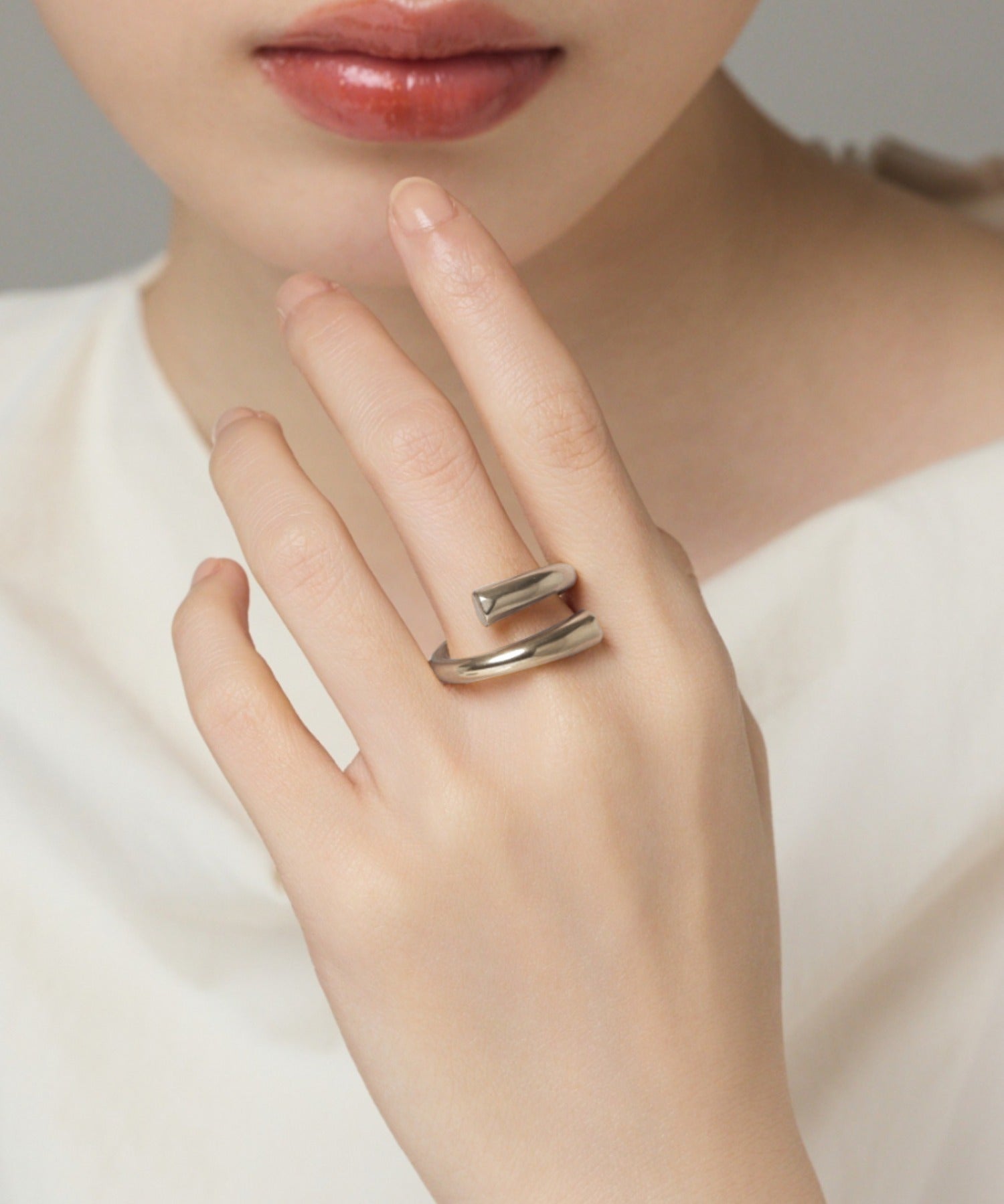 ciite' シーテ リング 【 金属アレルギー対応 】 ニュアンスリング サージカルステンレス シルバー