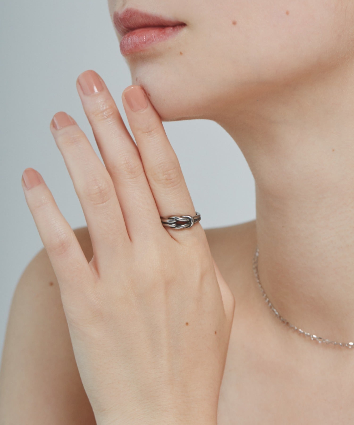 ciite' シーテ リング 【 金属アレルギー対応 】 ノットリング サージカルステンレス シルバー