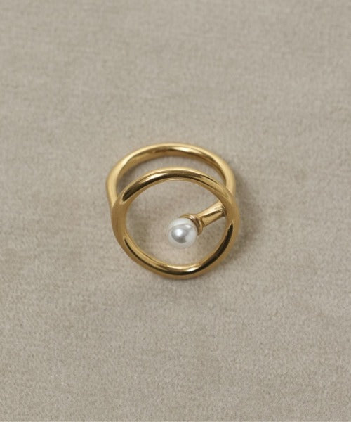ciite' シーテ リング 【 金属アレルギー対応 】 オーバルパールリング サージカルステンレス