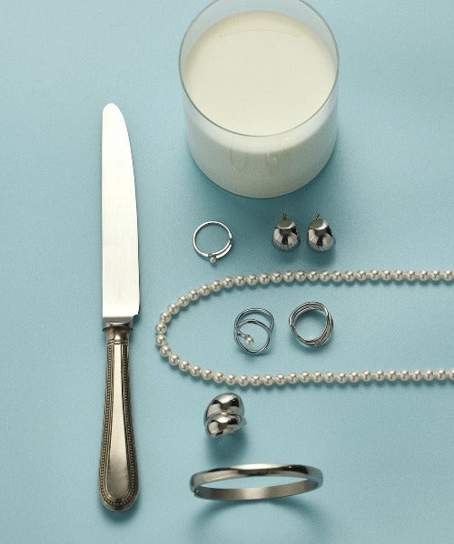 ciite' シーテ リング 【 金属アレルギー対応 】 オーバルパールリング サージカルステンレス