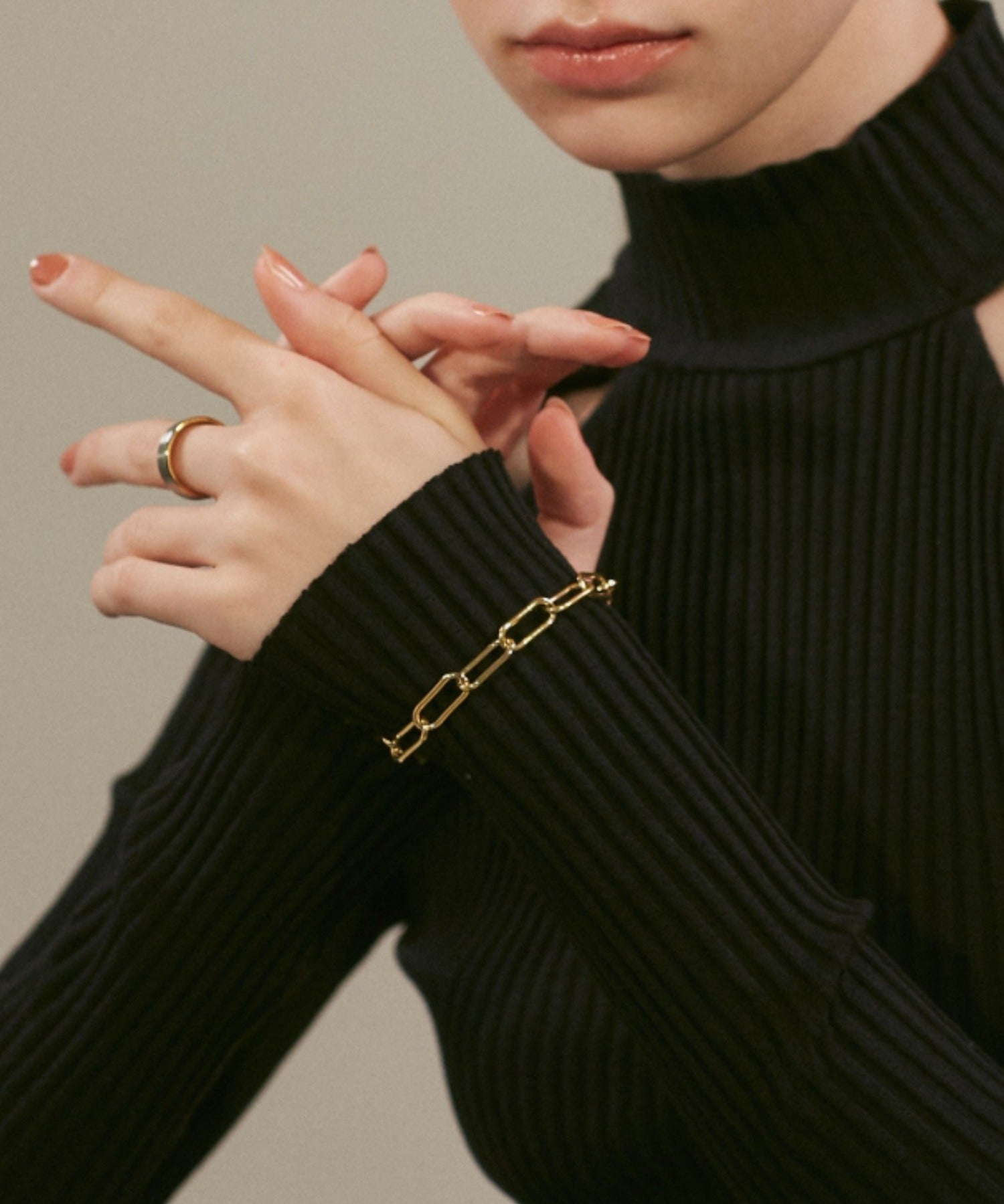 ciite' シーテ ブレスレット 【 金属アレルギー対応 】 シンプルチェーンブレスレット サージカルステンレス ゴールド FREE