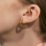 ciite' シーテ ピアス（両耳用） 【 金属アレルギー対応 】 シンプルフープピアス サージカルステンレス (両耳用) ゴールド FREE