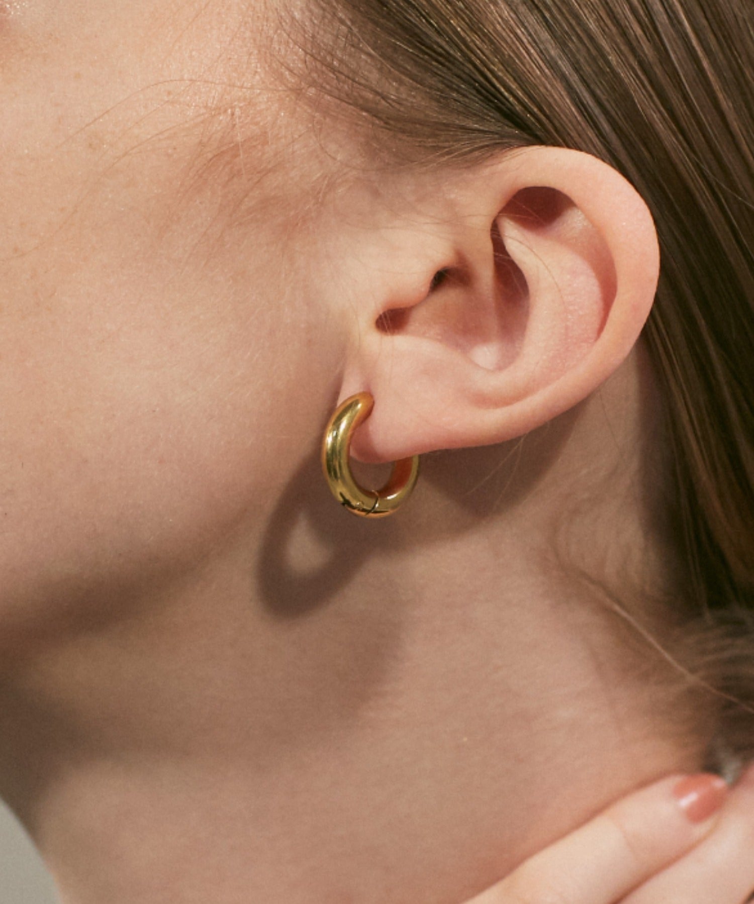 ciite' シーテ ピアス（両耳用） 【 金属アレルギー対応 】 シンプルフープピアス サージカルステンレス (両耳用) ゴールド FREE