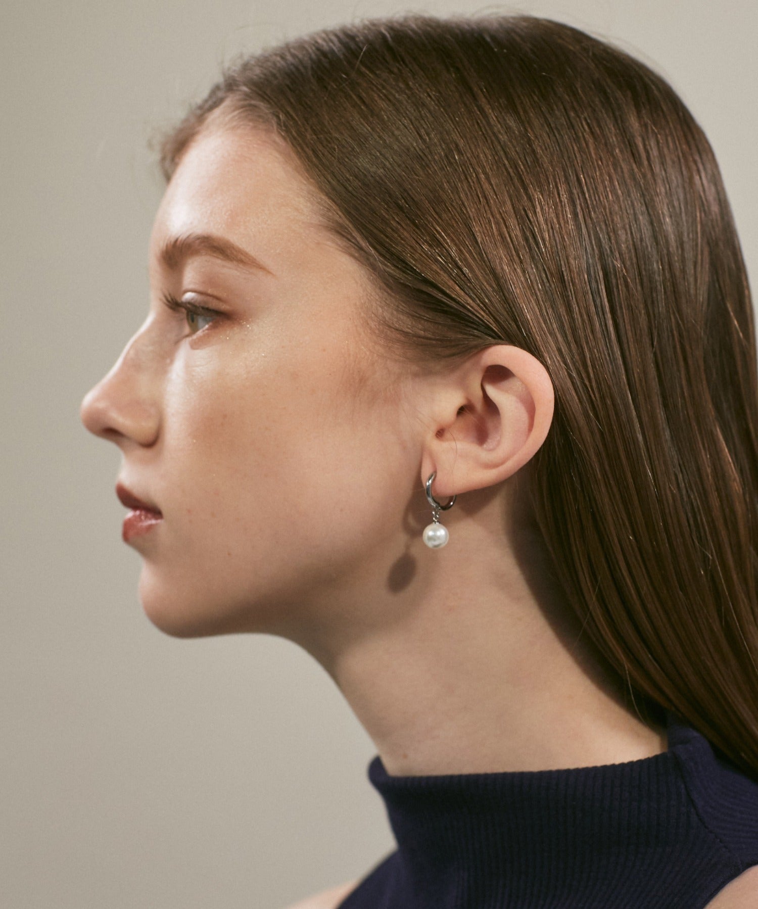 ciite' シーテ ピアス（両耳用） 【 金属アレルギー対応 】 パールフープピアス サージカルステンレス (両耳用)