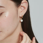 ciite' シーテ ピアス（両耳用） 【 金属アレルギー対応 】 パールフープピアス サージカルステンレス (両耳用)