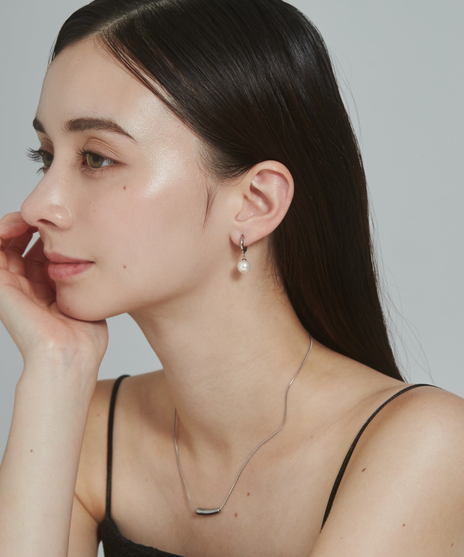 ciite' シーテ ピアス（両耳用） 【 金属アレルギー対応 】 パールフープピアス サージカルステンレス (両耳用)