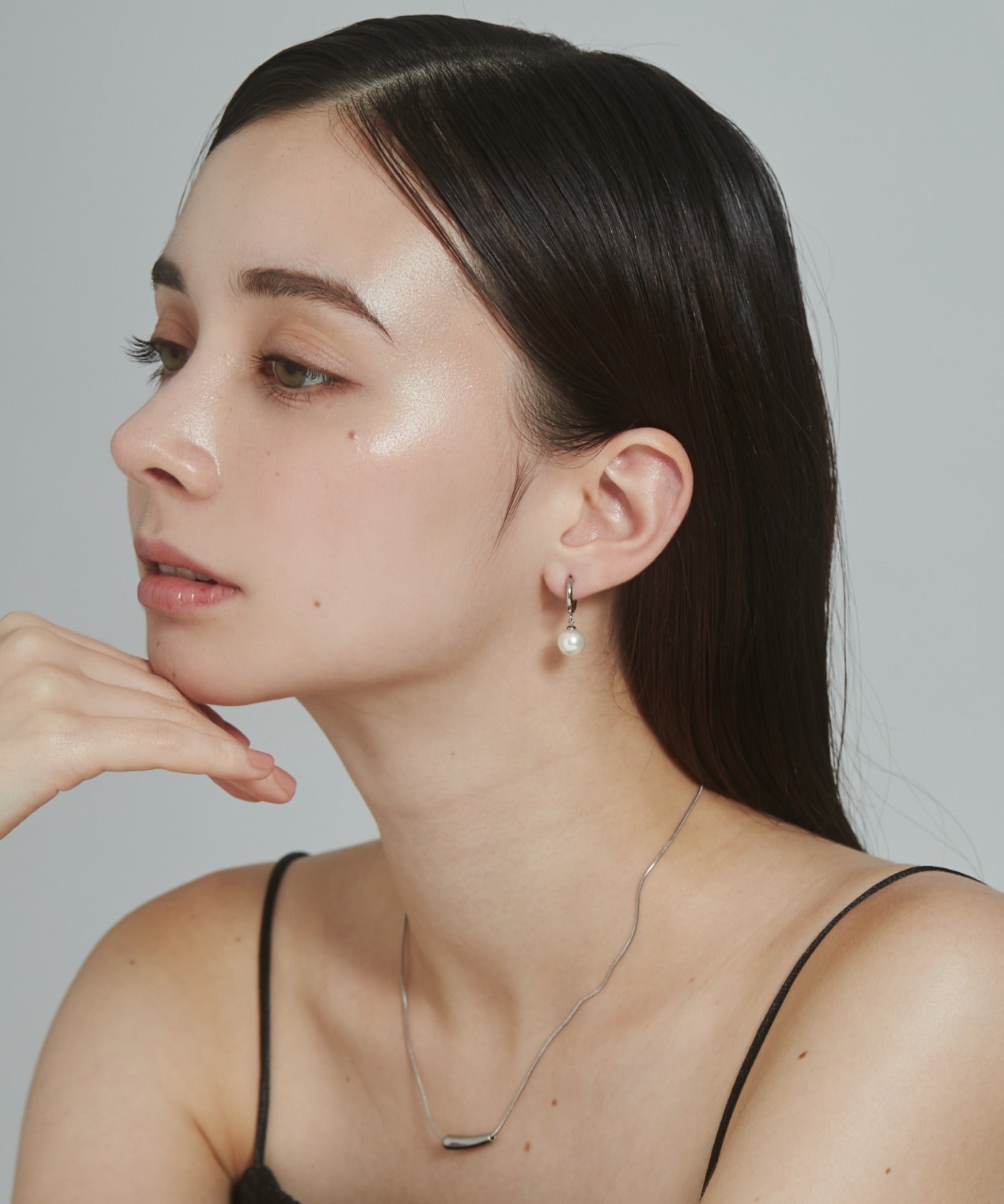 ciite' シーテ ピアス（両耳用） 【 金属アレルギー対応 】 パールフープピアス サージカルステンレス (両耳用)