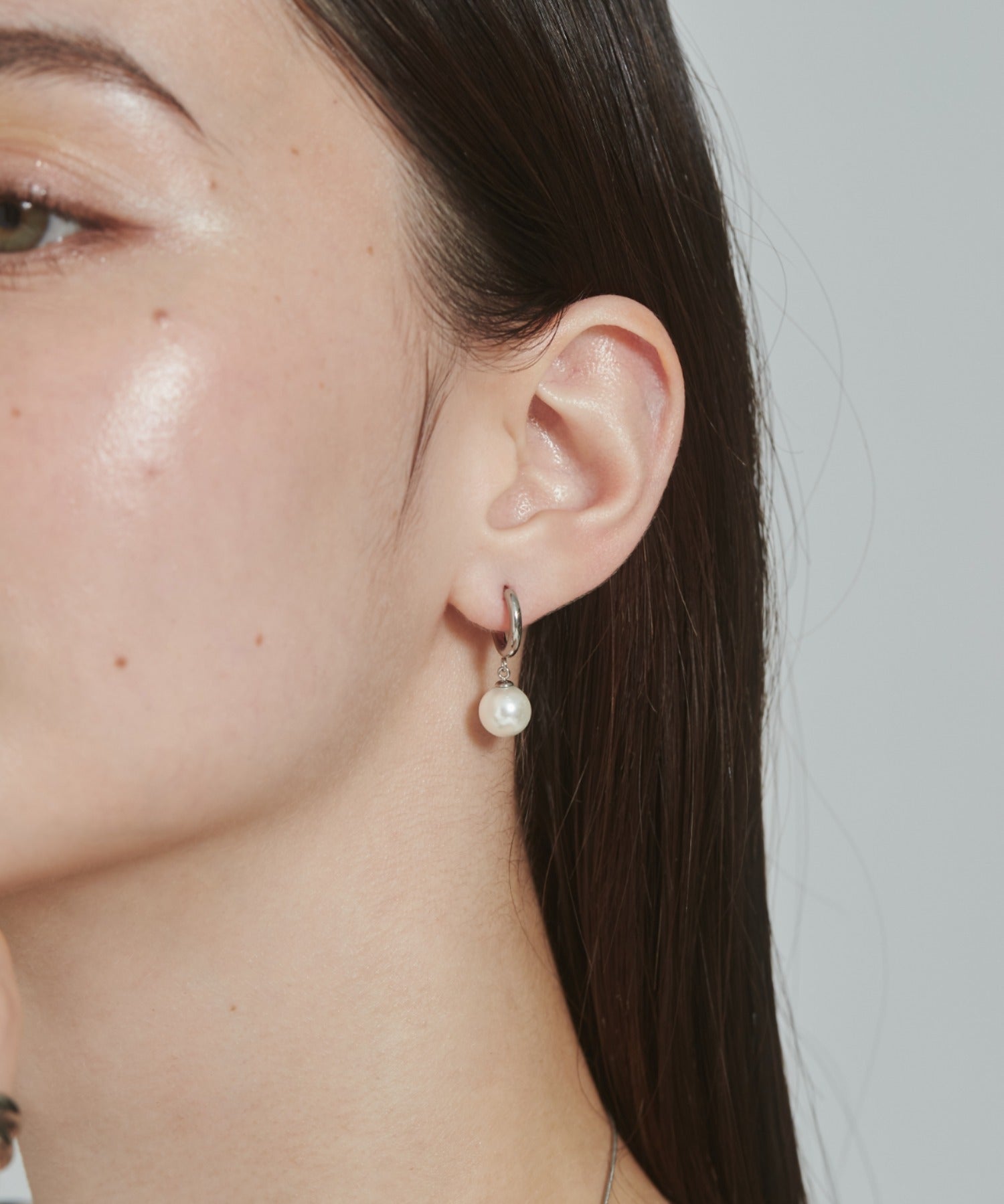 ciite' シーテ ピアス（両耳用） 【 金属アレルギー対応 】 パールフープピアス サージカルステンレス (両耳用)