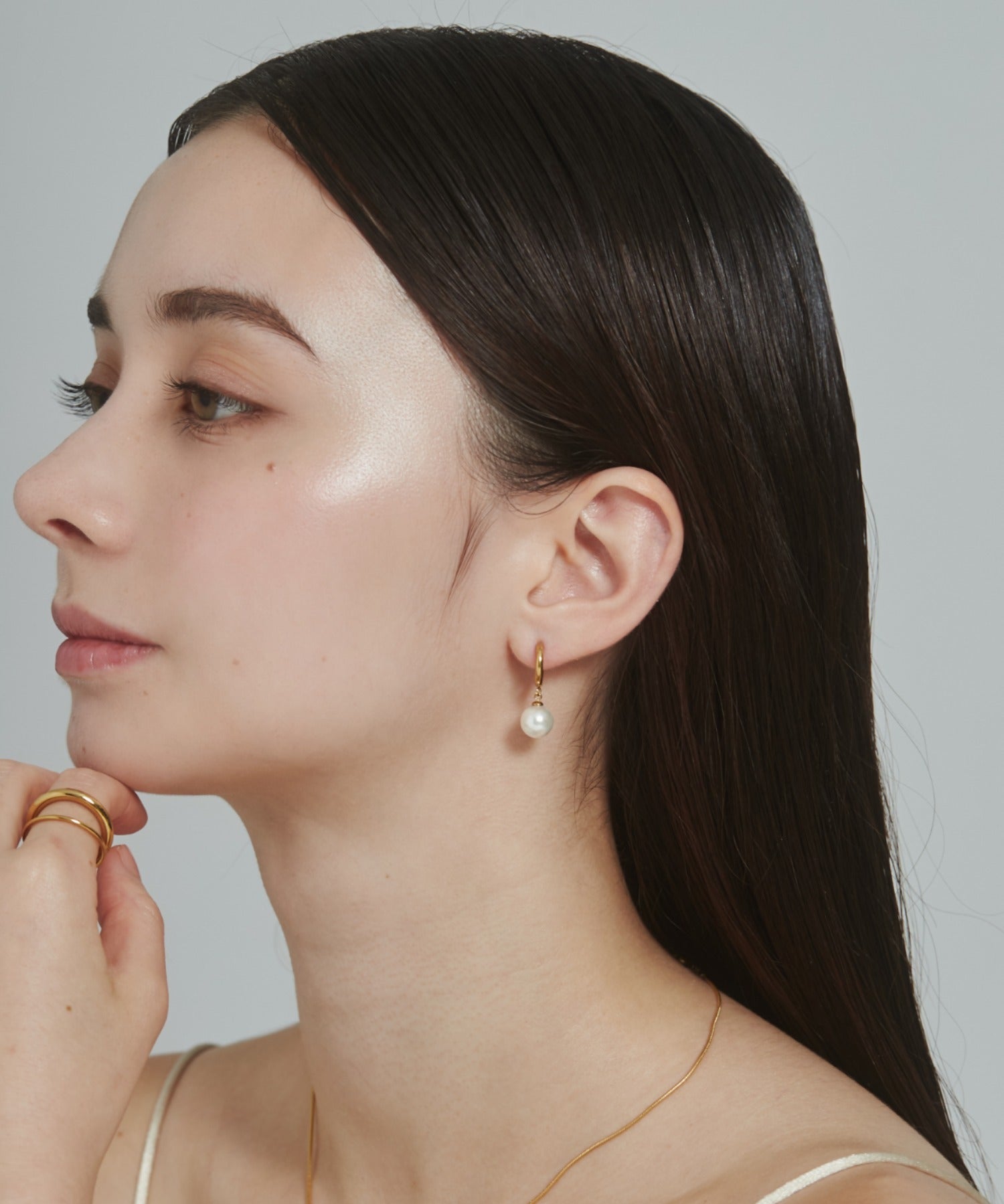 ciite' シーテ ピアス（両耳用） 【 金属アレルギー対応 】 パールフープピアス サージカルステンレス (両耳用)