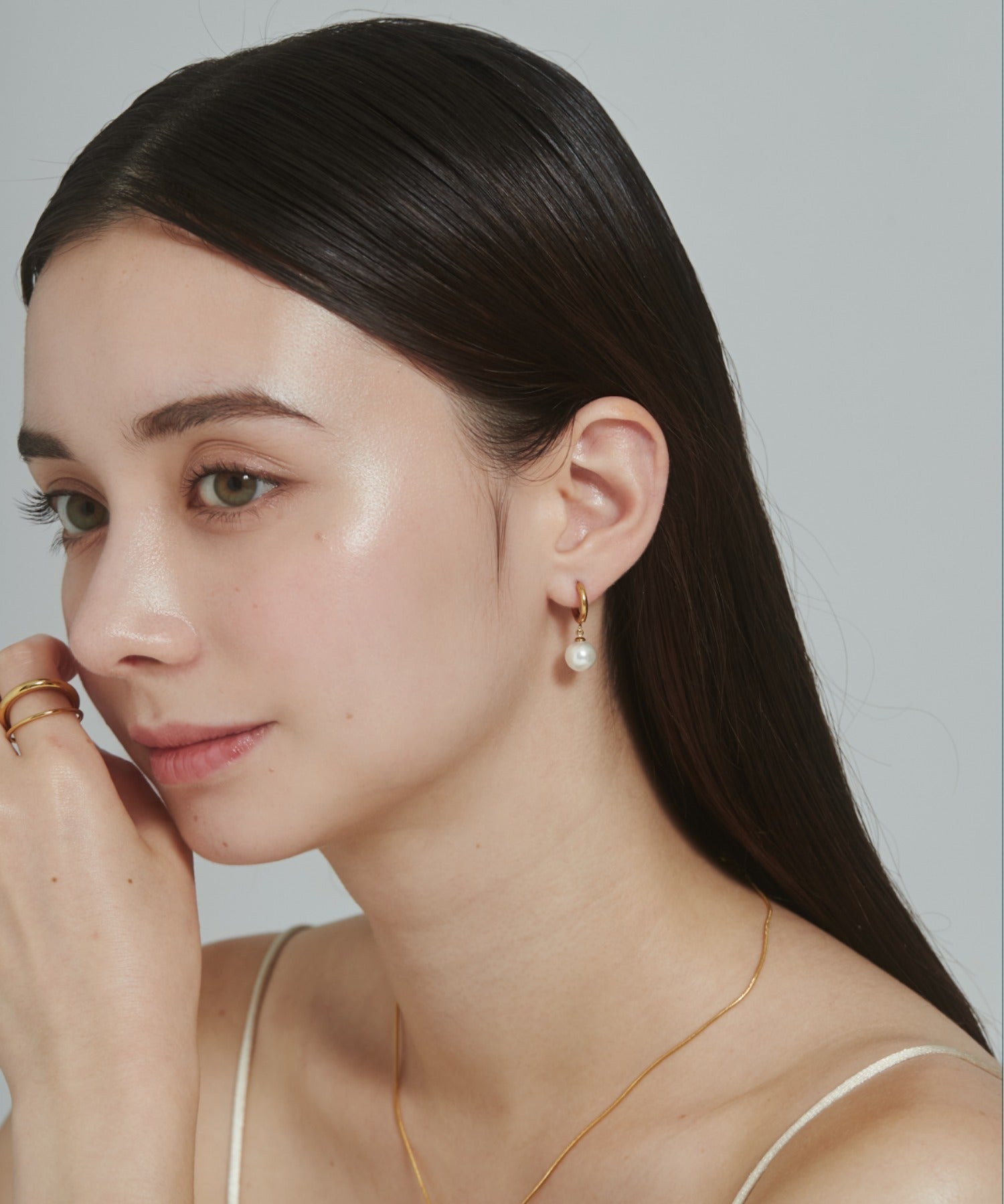 ciite' シーテ ピアス（両耳用） 【 金属アレルギー対応 】 パールフープピアス サージカルステンレス (両耳用)