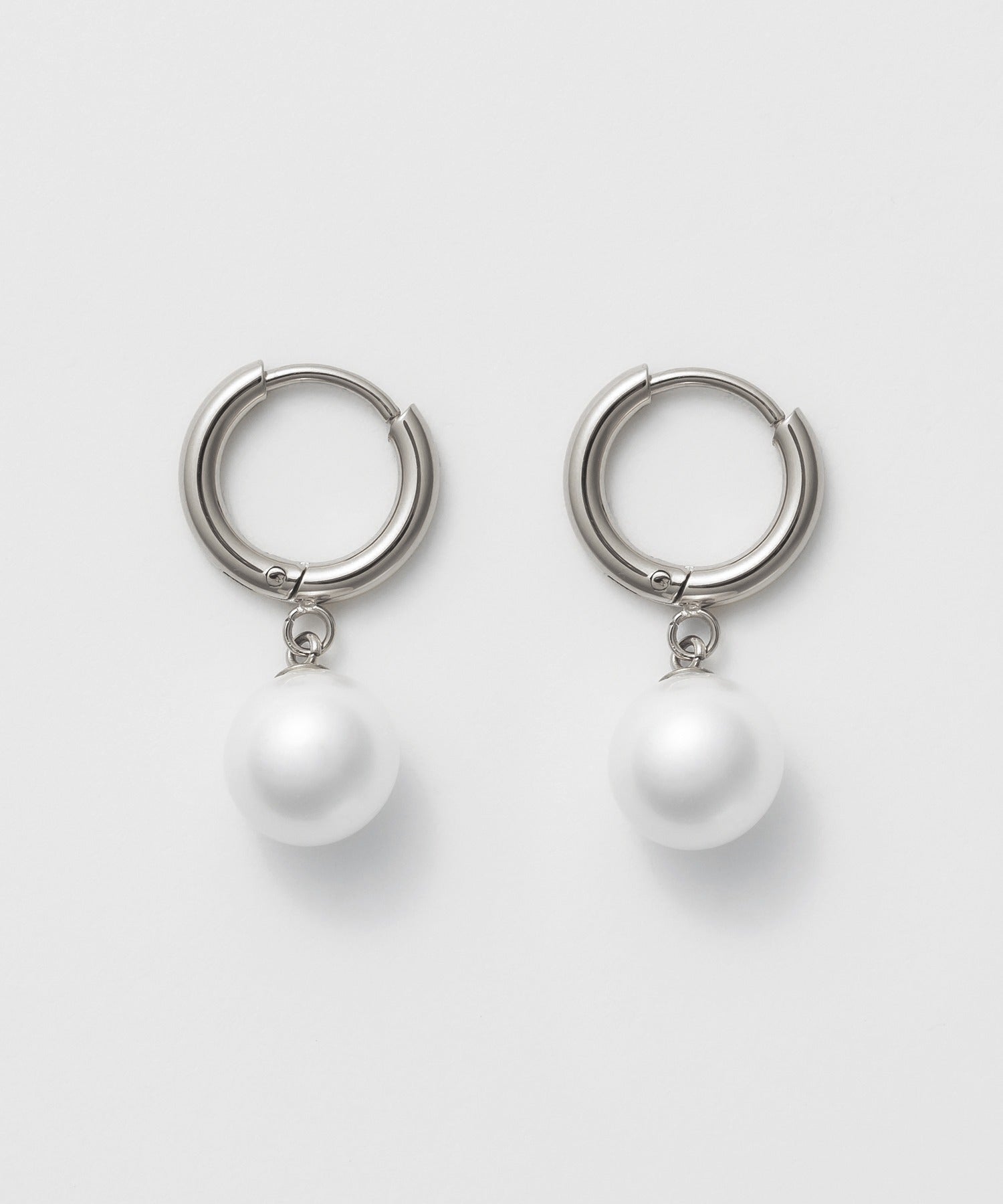 ciite' シーテ ピアス（両耳用） 【 金属アレルギー対応 】 パールフープピアス サージカルステンレス (両耳用)