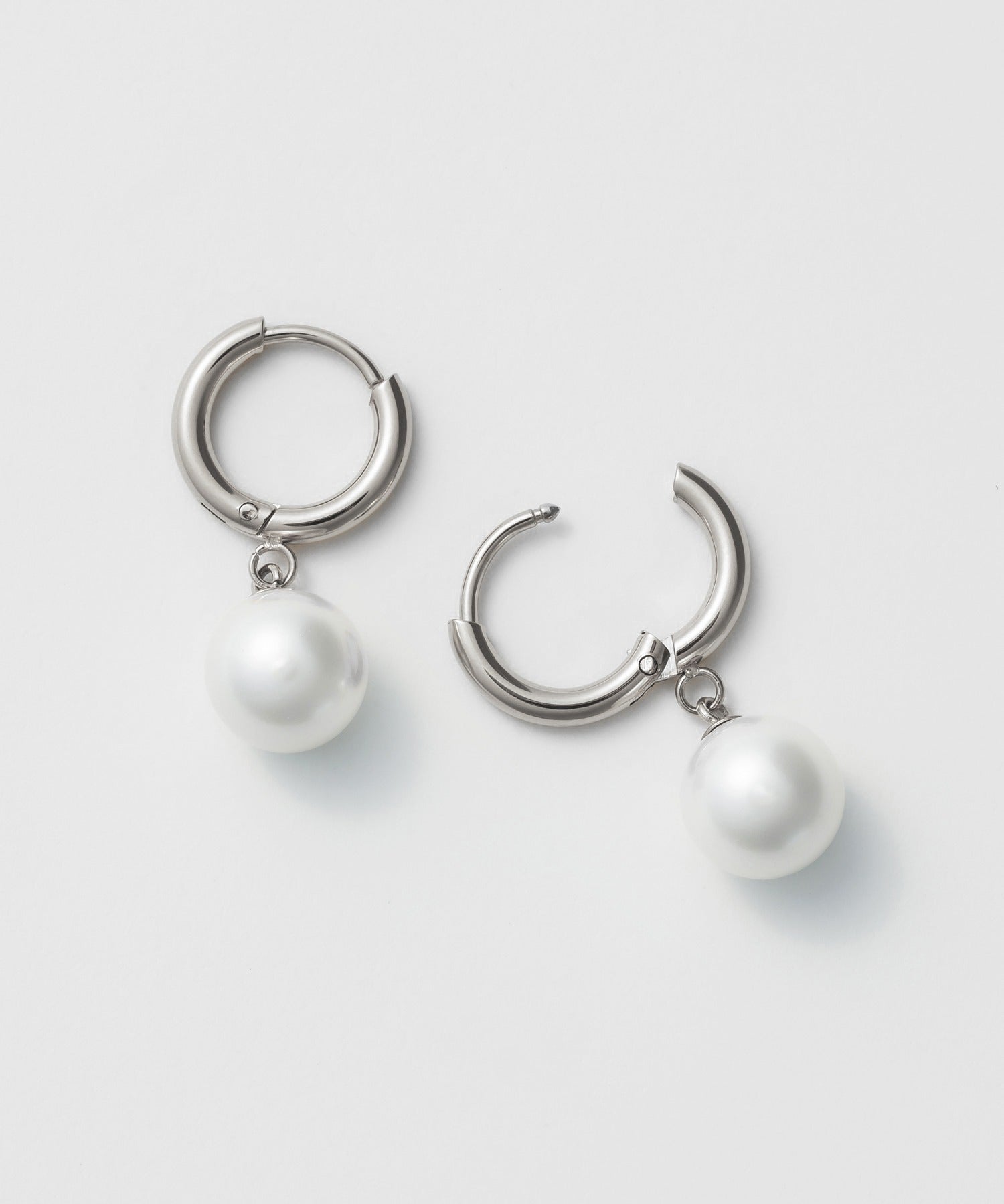 ciite' シーテ ピアス（両耳用） 【 金属アレルギー対応 】 パールフープピアス サージカルステンレス (両耳用)