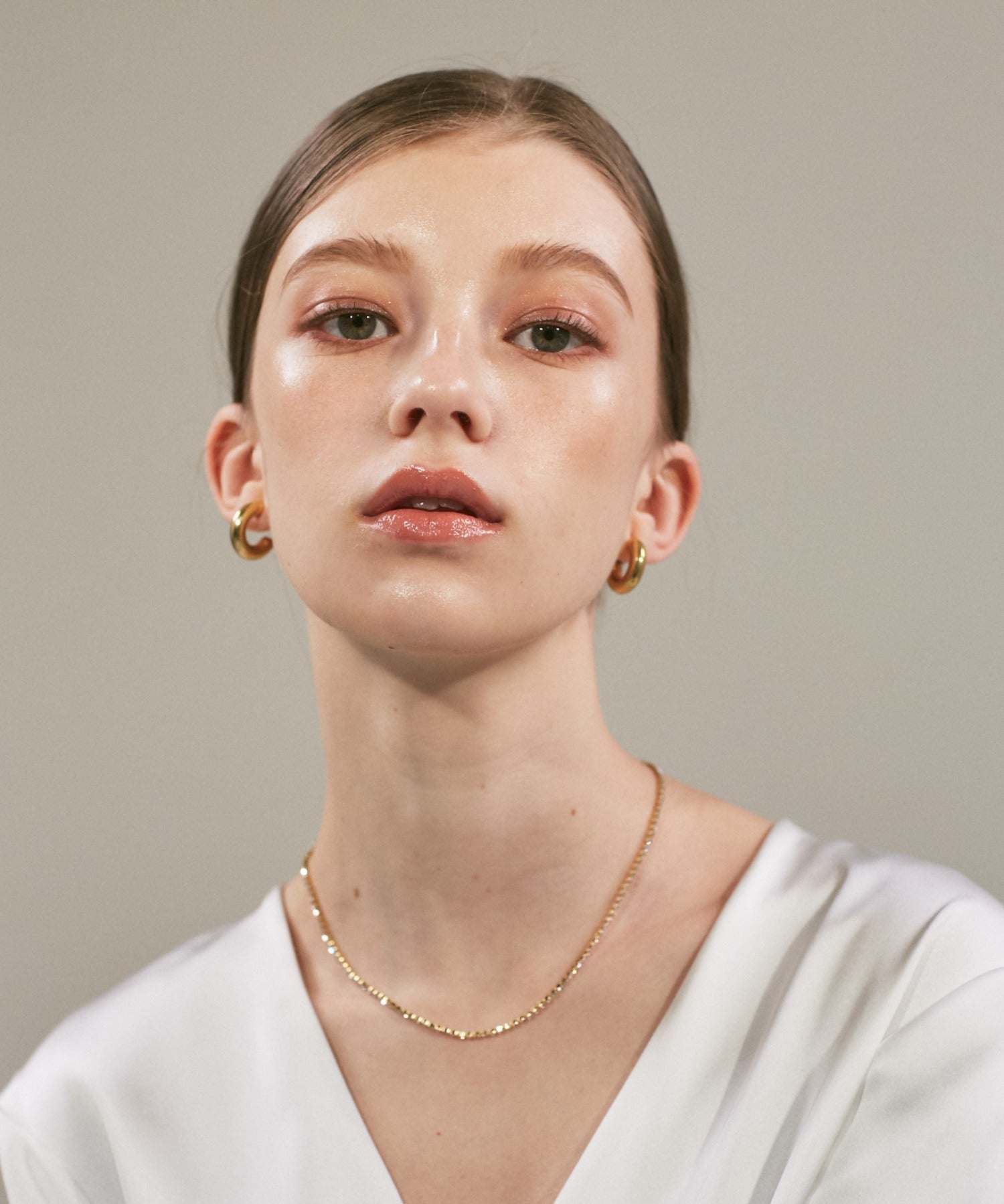 ciite' シーテ ネックレス 【 金属アレルギー対応 】 シンプルビジューネックレス サージカルステンレス