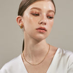 ciite' シーテ ネックレス 【 金属アレルギー対応 】 シンプルビジューネックレス サージカルステンレス