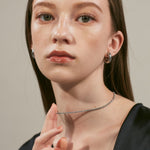 ciite' シーテ ネックレス 【 金属アレルギー対応 】 シンプルビジューネックレス サージカルステンレス