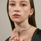 ciite' シーテ ネックレス 【 金属アレルギー対応 】 シンプルビジューネックレス サージカルステンレス