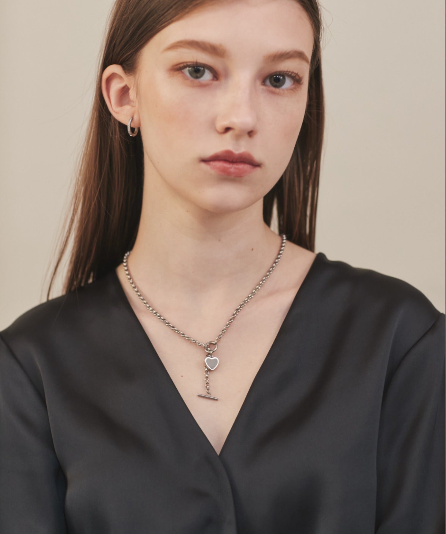 ciite' シーテ ネックレス 【 金属アレルギー対応 】 ハート マントルチェーンネックレス サージカルステンレス