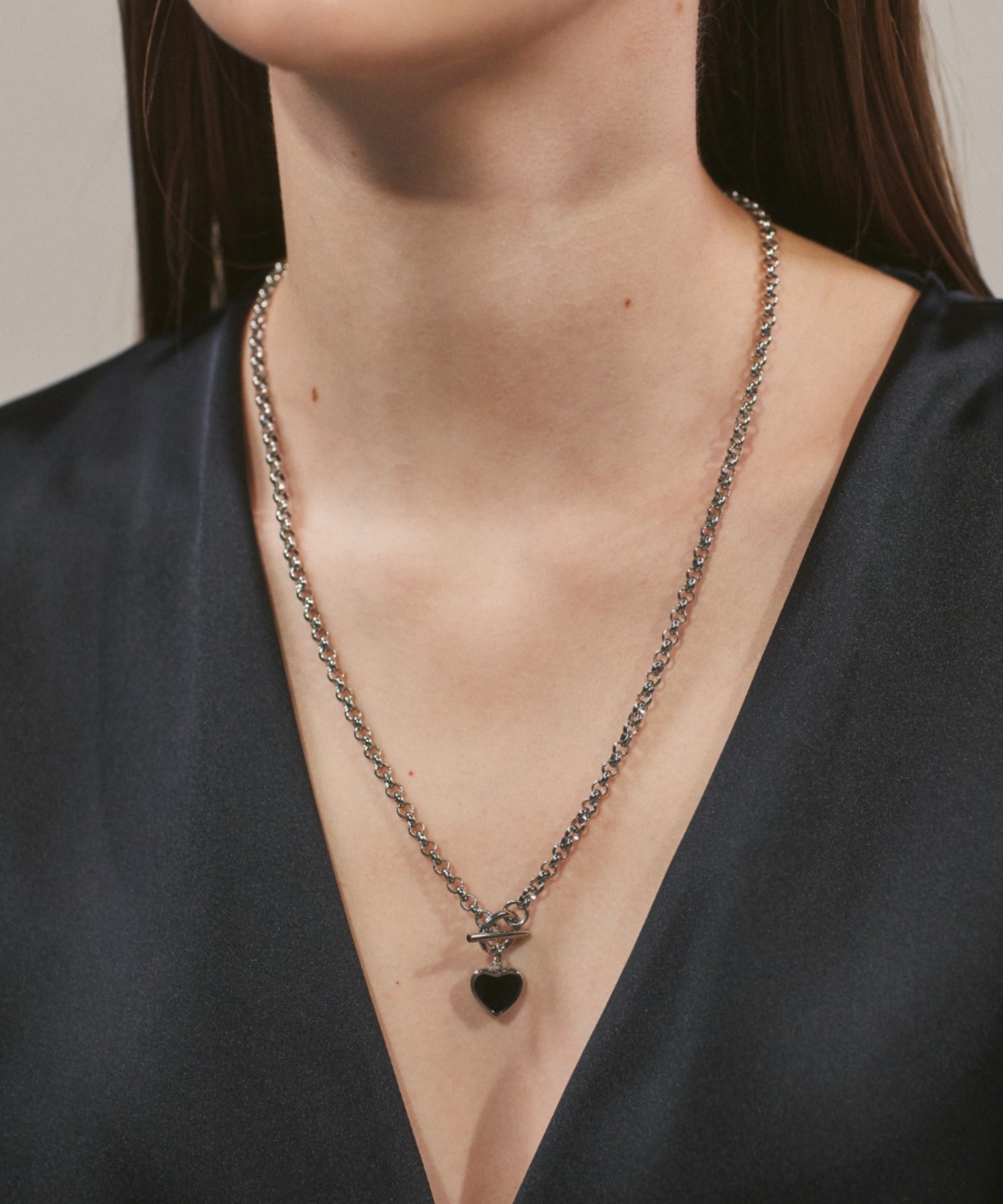 ciite' シーテ ネックレス 【 金属アレルギー対応 】 ハート マントルチェーンネックレス サージカルステンレス