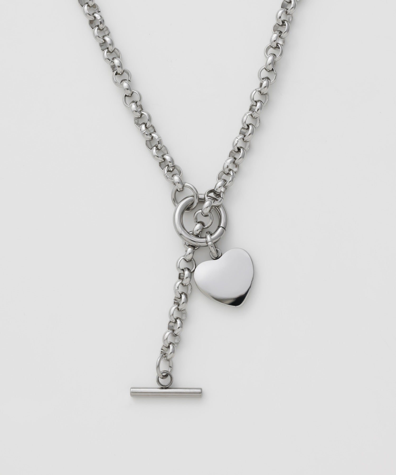 ciite' シーテ ネックレス 【 金属アレルギー対応 】 ハート マントルチェーンネックレス サージカルステンレス