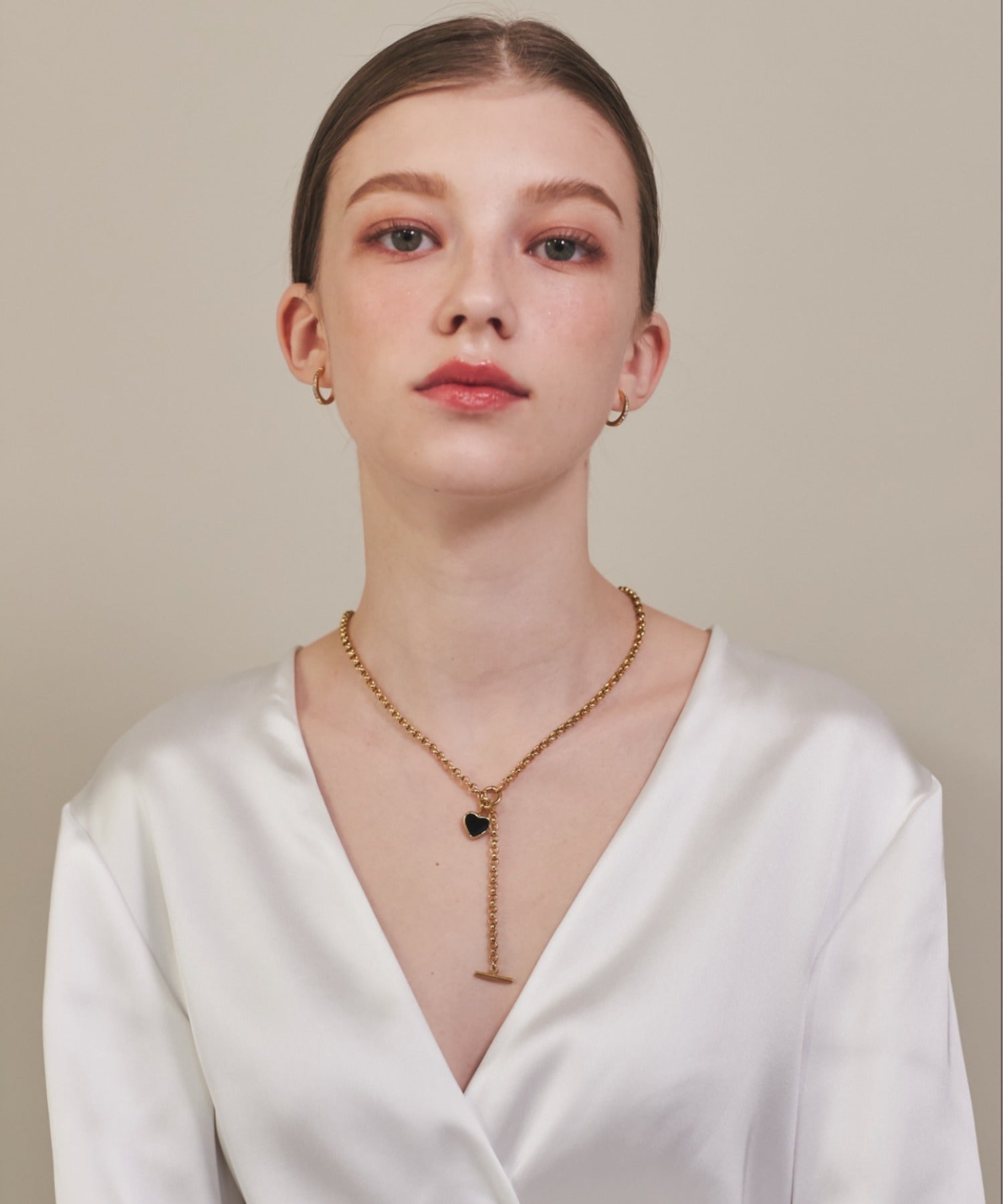 ciite' シーテ ネックレス 【 金属アレルギー対応 】 ハート マントルチェーンネックレス サージカルステンレス